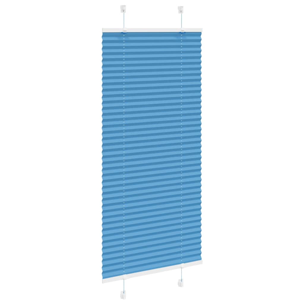 Pleated Blind Blue 60x100 cm Fabric Width 59.4 cm Polyester