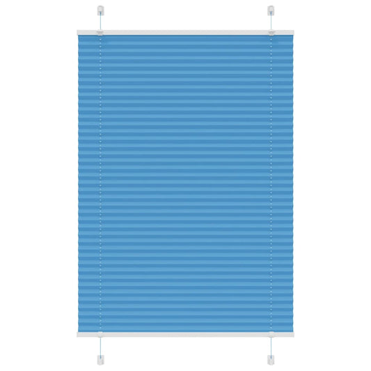 Pleated Blind Blue 85x100 cm Fabric Width 84.4 cm Polyester
