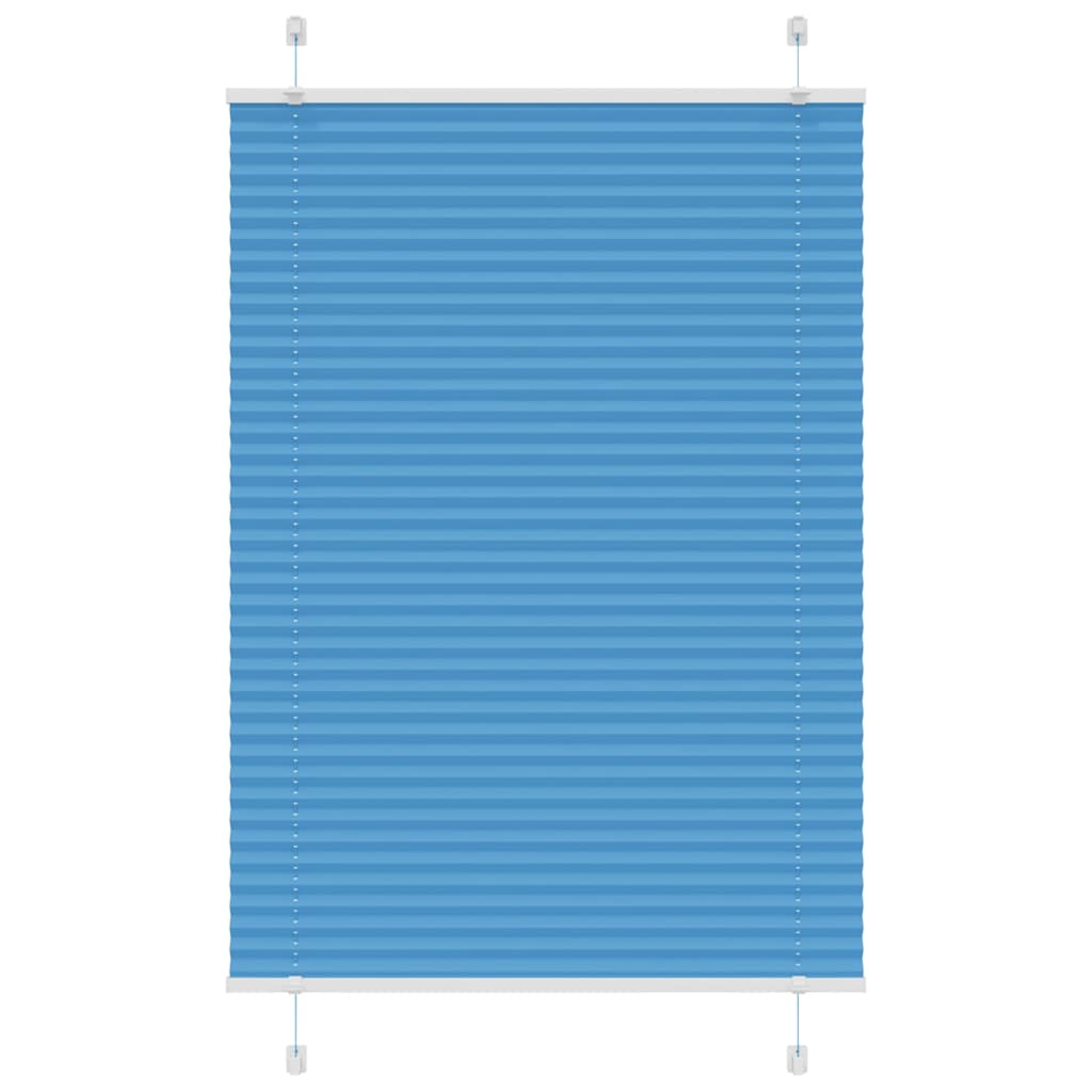 Pleated Blind Blue 90x100 cm Fabric Width 89.4 cm Polyester