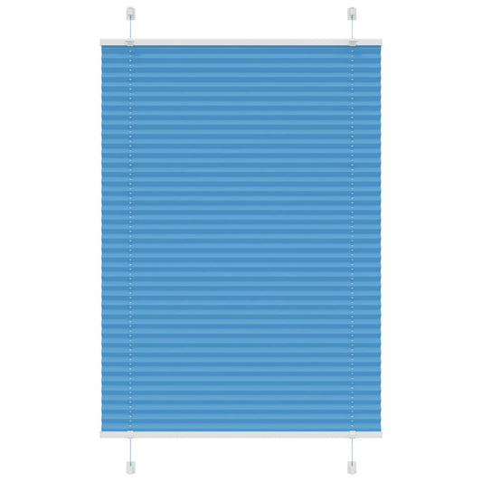 Pleated Blind Blue 90x100 cm Fabric Width 89.4 cm Polyester