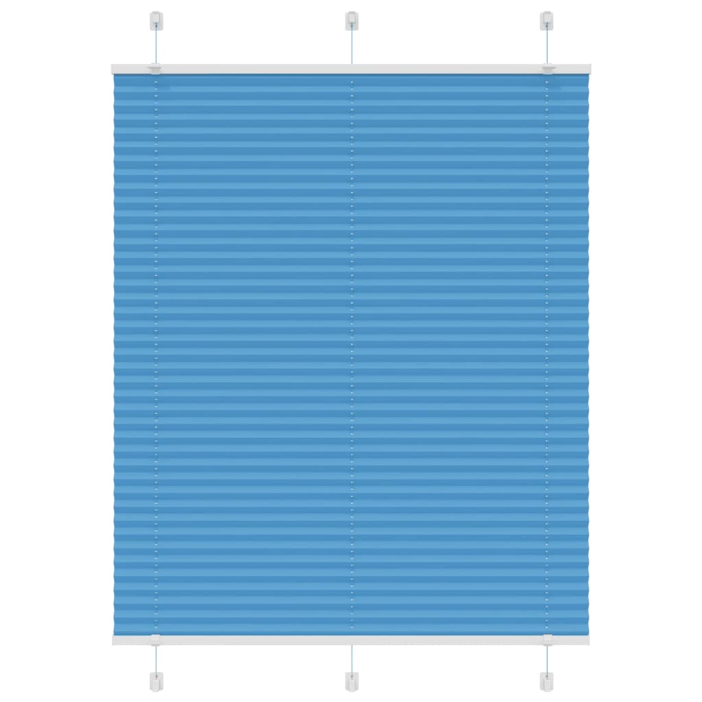 Pleated Blind Blue 105x100 cm Fabric Width 104.4 cm Polyester