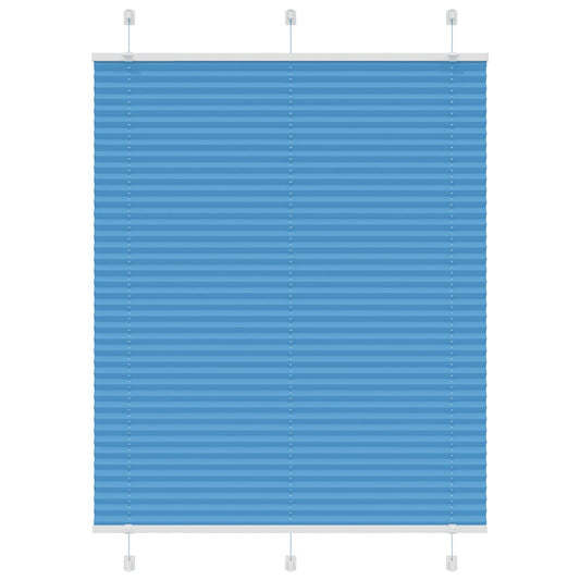 Pleated Blind Blue 110x100 cm Fabric Width 109.4 cm Polyester