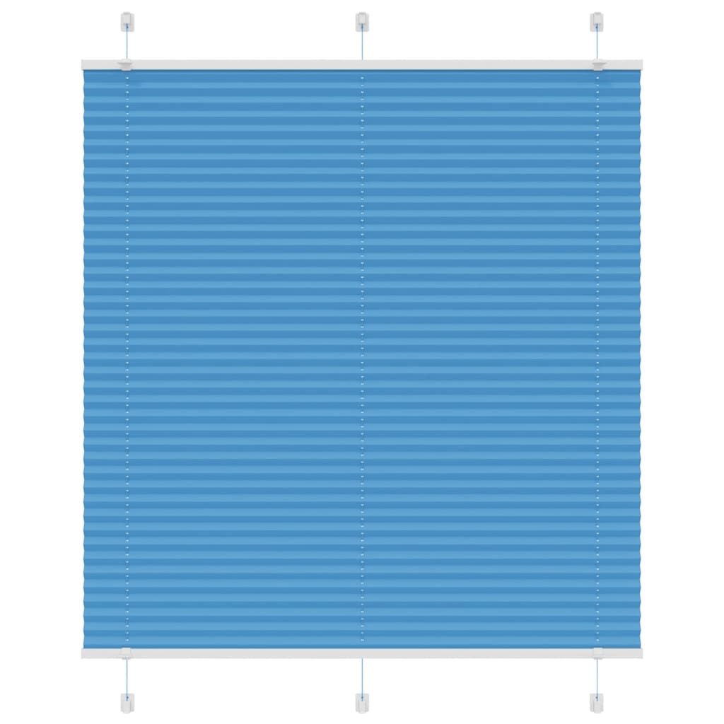 Pleated Blind Blue 115x100 cm Fabric Width 114.4 cm Polyester