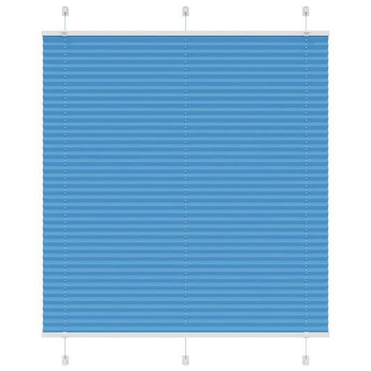 Pleated Blind Blue 115x100 cm Fabric Width 114.4 cm Polyester