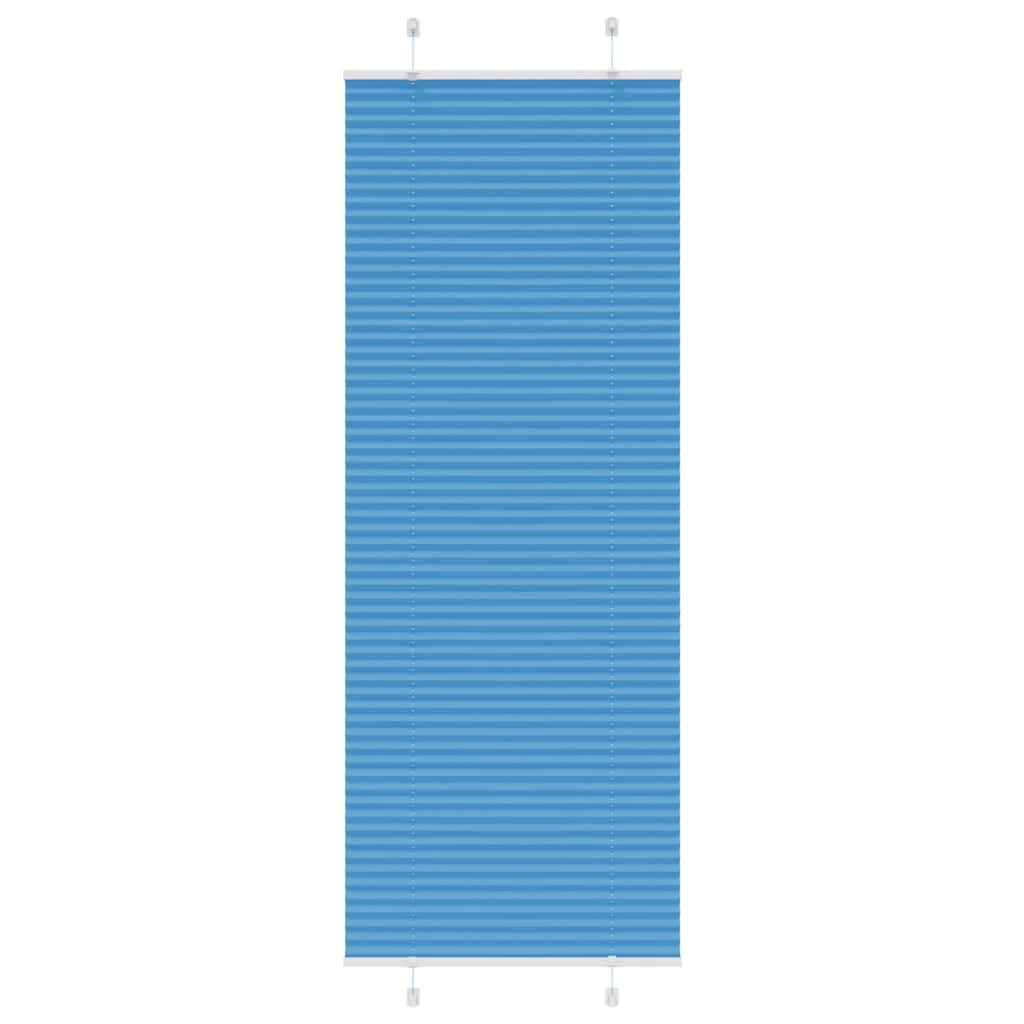 Pleated Blind Blue 70x200 cm Fabric Width 69.4 cm Polyester