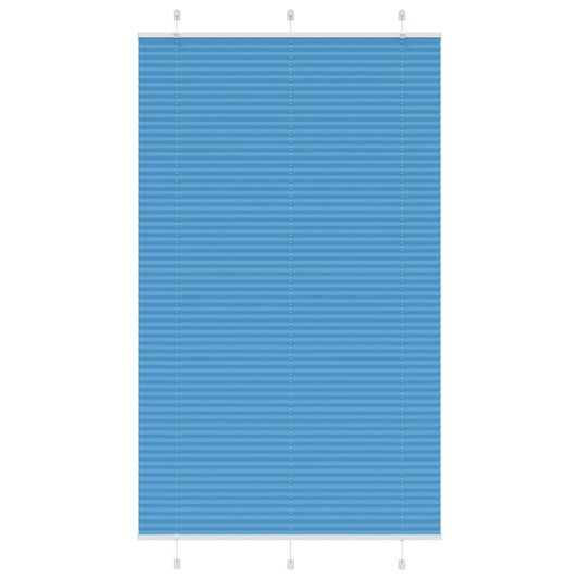 Pleated Blind Blue 115x200 cm Fabric Width 114.4 cm Polyester