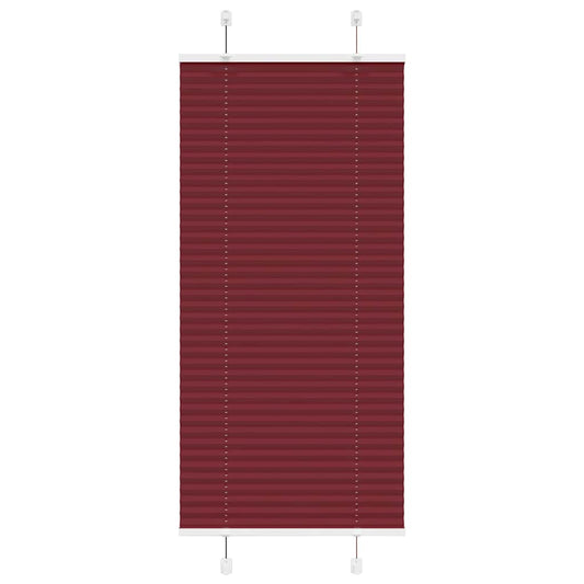 Pleated Blind Bordeaux Red 55x100 cm Fabric Width 54.4 cm Polyester