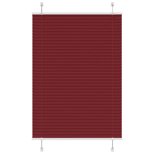 Pleated Blind Bordeaux Red 85x100 cm Fabric Width 84.4 cm Polyester