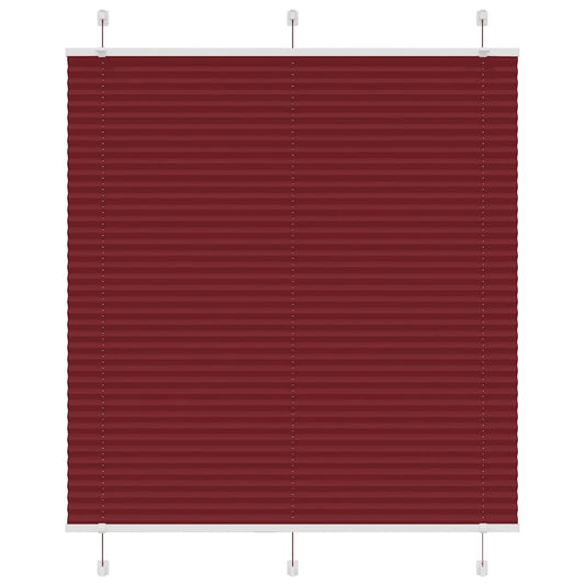 Pleated Blind Bordeaux Red 115x100 cm Fabric Width 114.4 cm Polyester