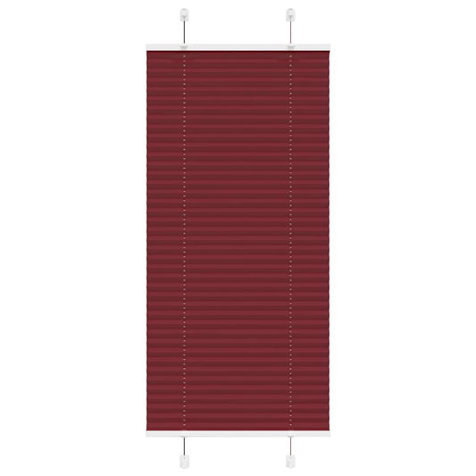 Pleated Blind Bordeaux Red 55x150 cm Fabric Width 54.4 cm Polyester