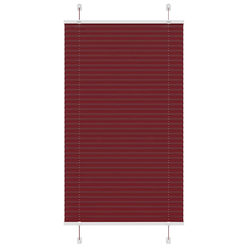 Pleated Blind Bordeaux Red 70x150 cm Fabric Width 69.4 cm Polyester
