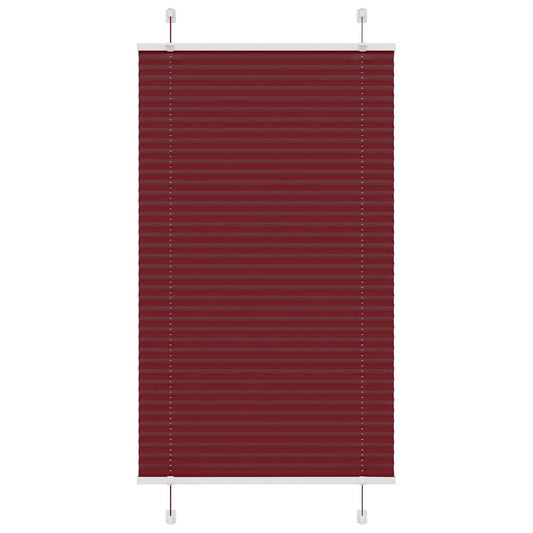 Pleated Blind Bordeaux Red 70x150 cm Fabric Width 69.4 cm Polyester