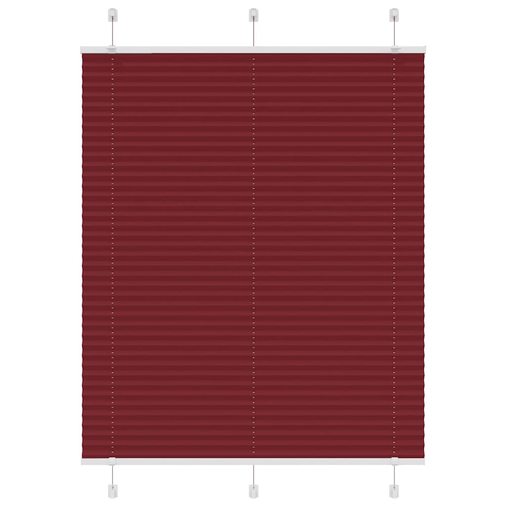 Pleated Blind Bordeaux Red 110x150 cm Fabric Width 109.4 cm Polyester