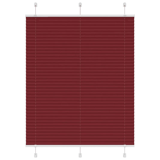 Pleated Blind Bordeaux Red 110x150 cm Fabric Width 109.4 cm Polyester