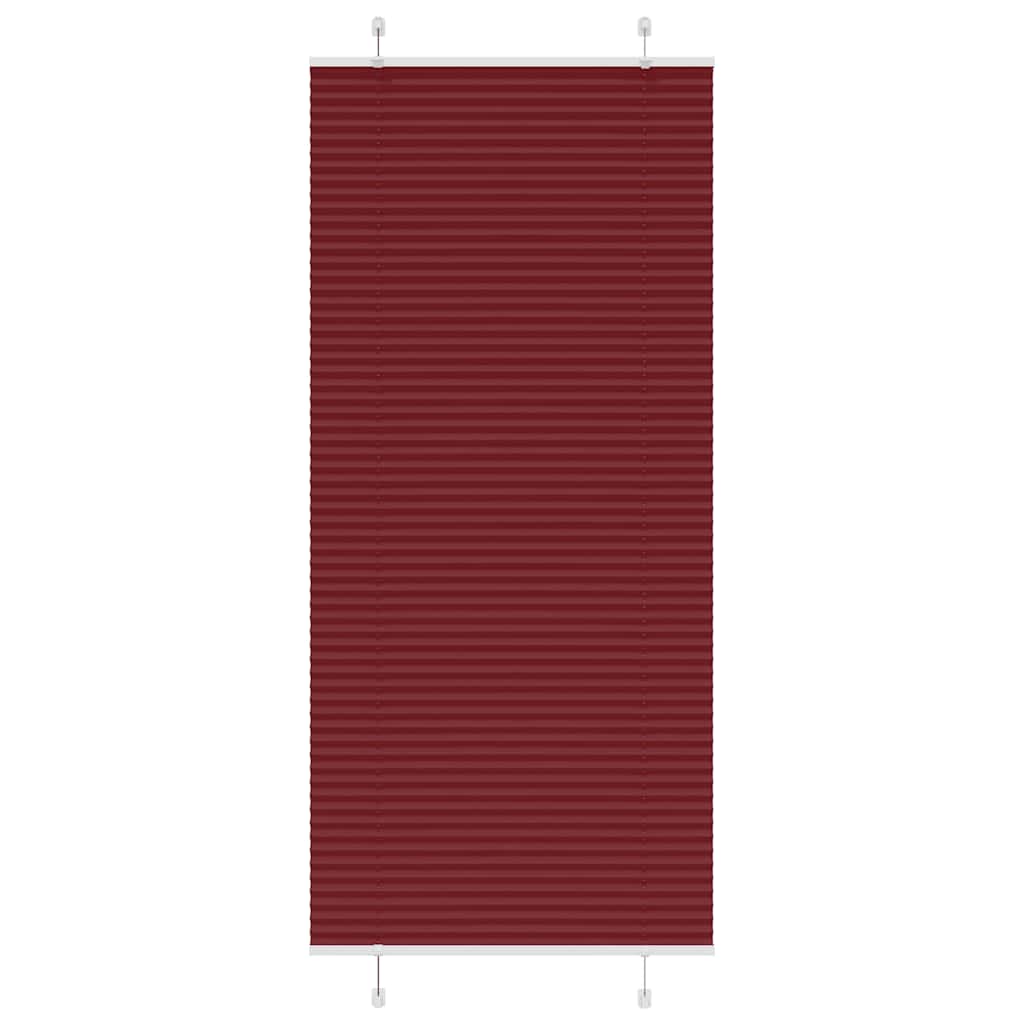 Pleated Blind Bordeaux Red 95x200 cm Fabric Width 94.4 cm Polyester