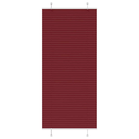 Pleated Blind Bordeaux Red 100x200 cm Fabric Width 99.4 cm Polyester