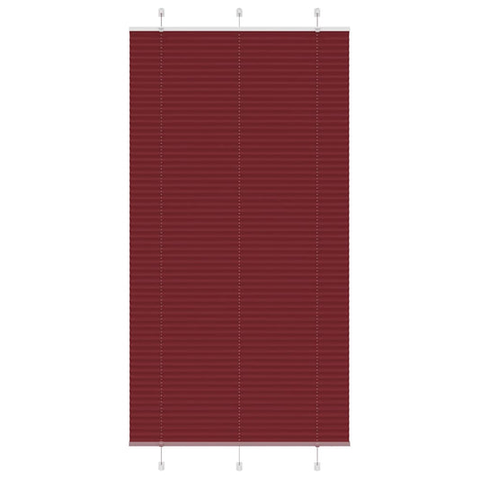 Pleated Blind Bordeaux Red 110x200 cm Fabric Width 109.4 cm Polyester