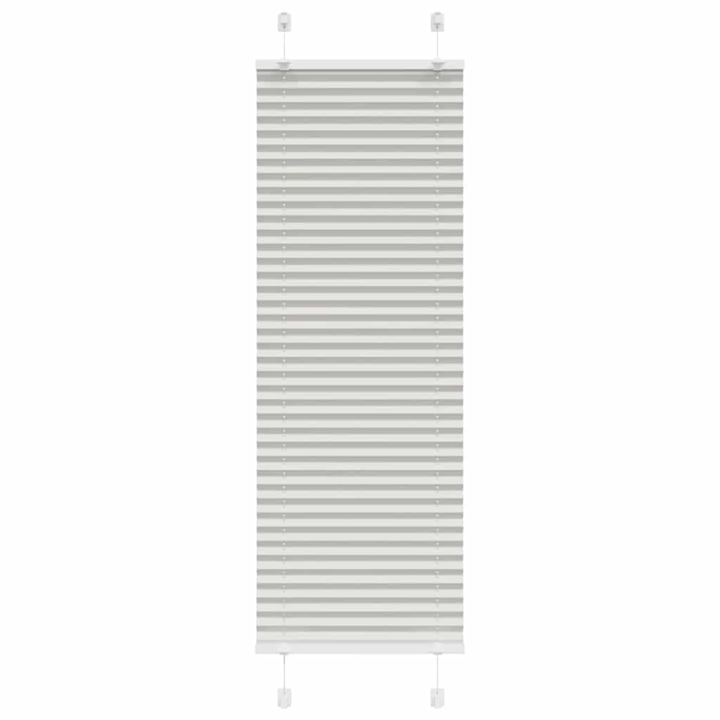 Pleated Blind Light Grey 45x100 cm Fabric Width 44.4 cm Polyester