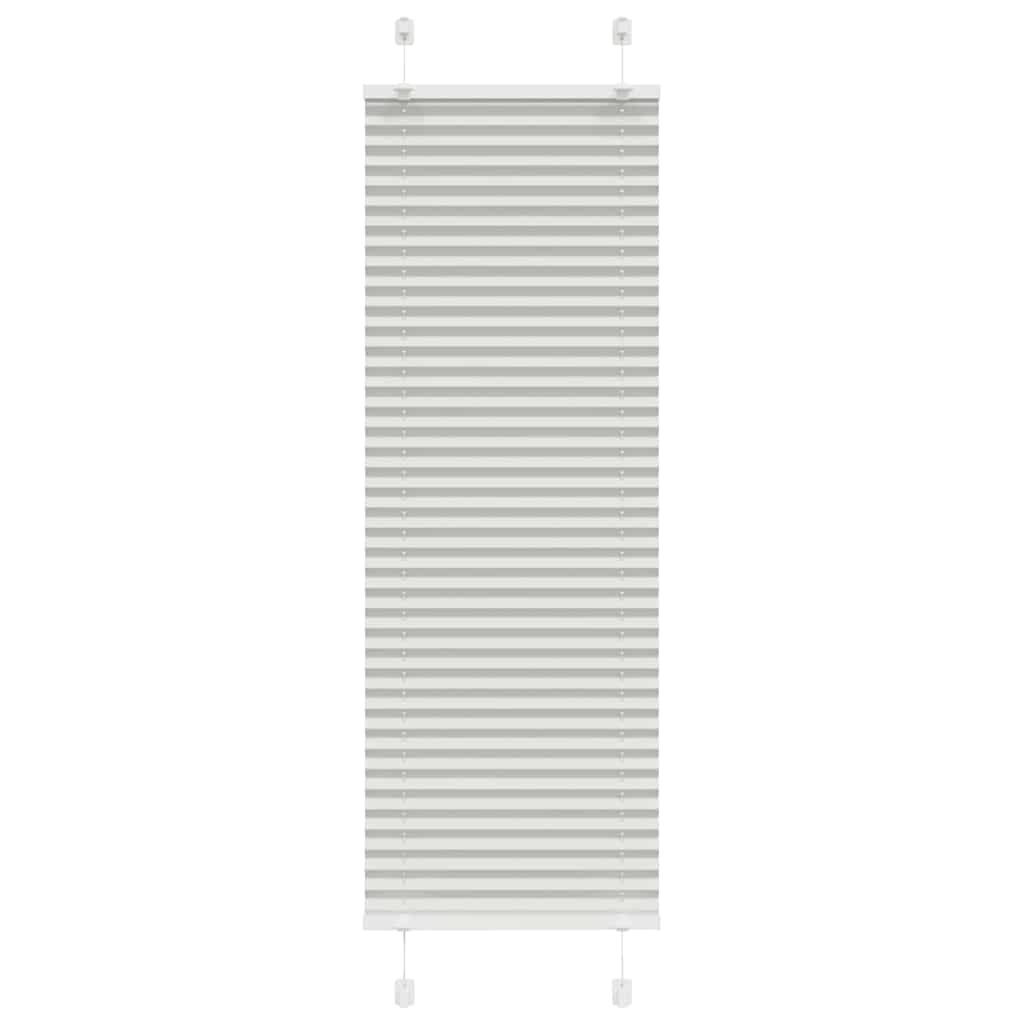 Pleated Blind Light Grey 50x100 cm Fabric Width 49.4 cm Polyester