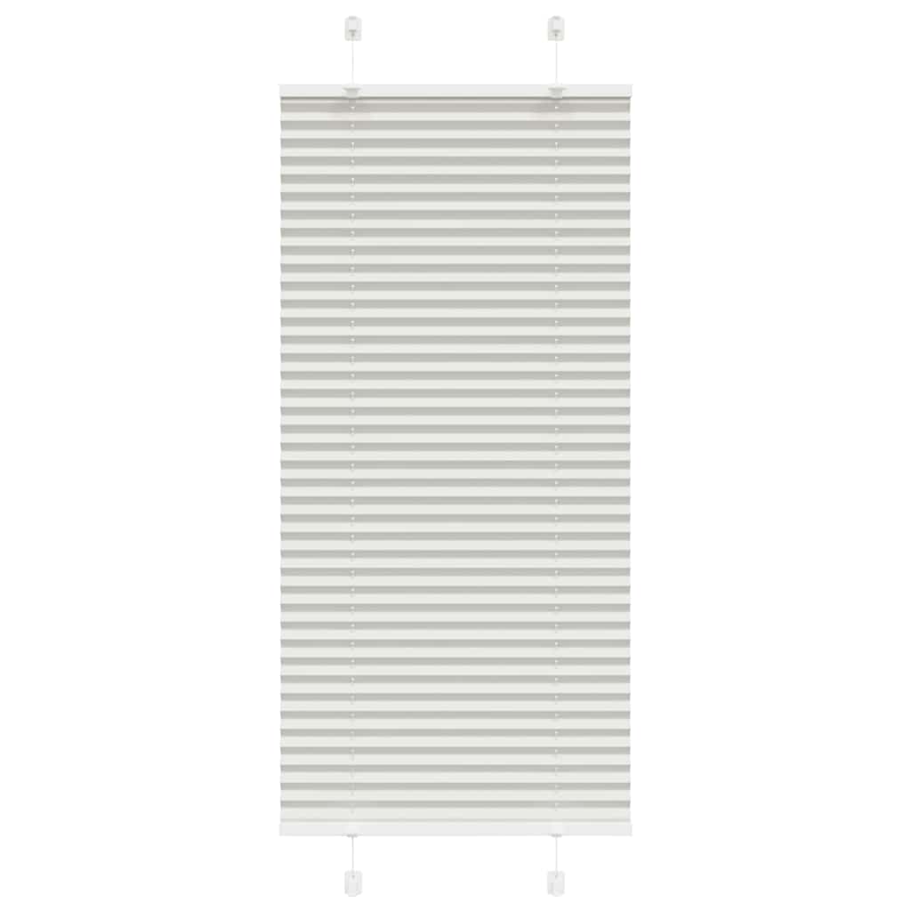 Pleated Blind Light Grey 55x100 cm Fabric Width 54.4 cm Polyester