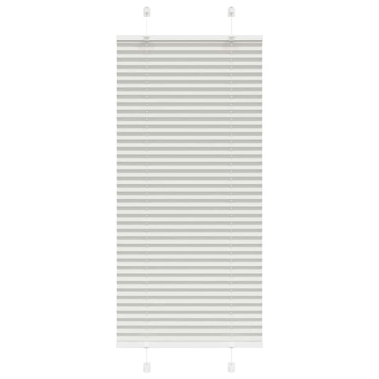 Pleated Blind Light Grey 55x100 cm Fabric Width 54.4 cm Polyester