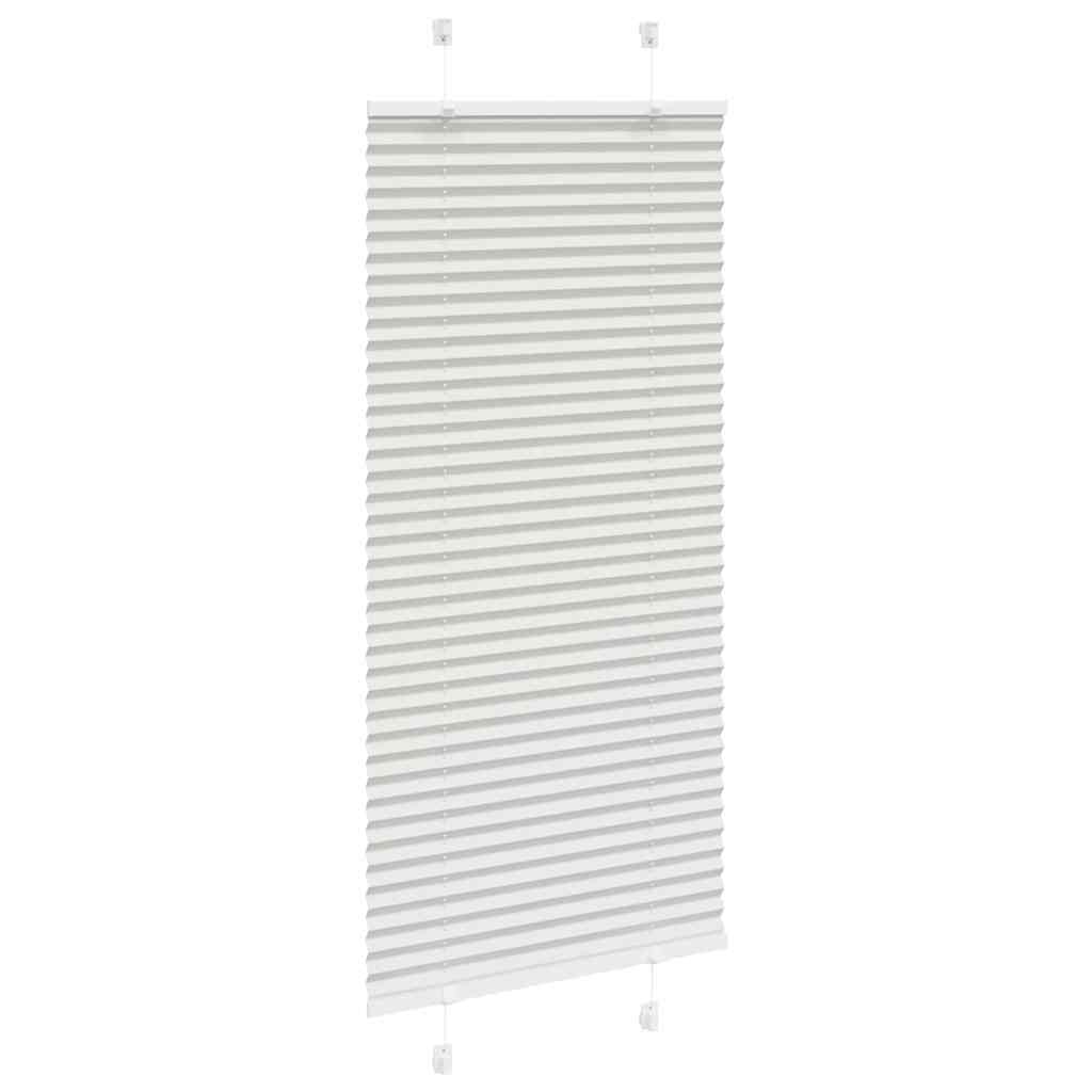 Pleated Blind Light Grey 55x100 cm Fabric Width 54.4 cm Polyester