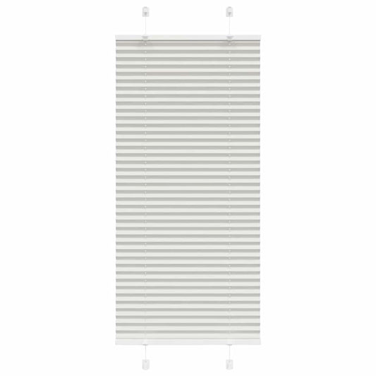 Pleated Blind Light Grey 60x100 cm Fabric Width 59.4 cm Polyester