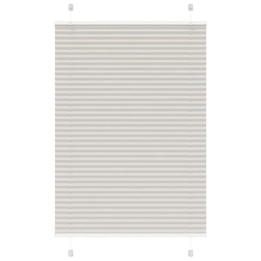 Pleated Blind Light Grey 95x100 cm Fabric Width 94.4 cm Polyester