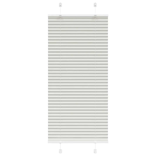 Pleated Blind Light Grey 65x150 cm Fabric Width 64.4 cm Polyester
