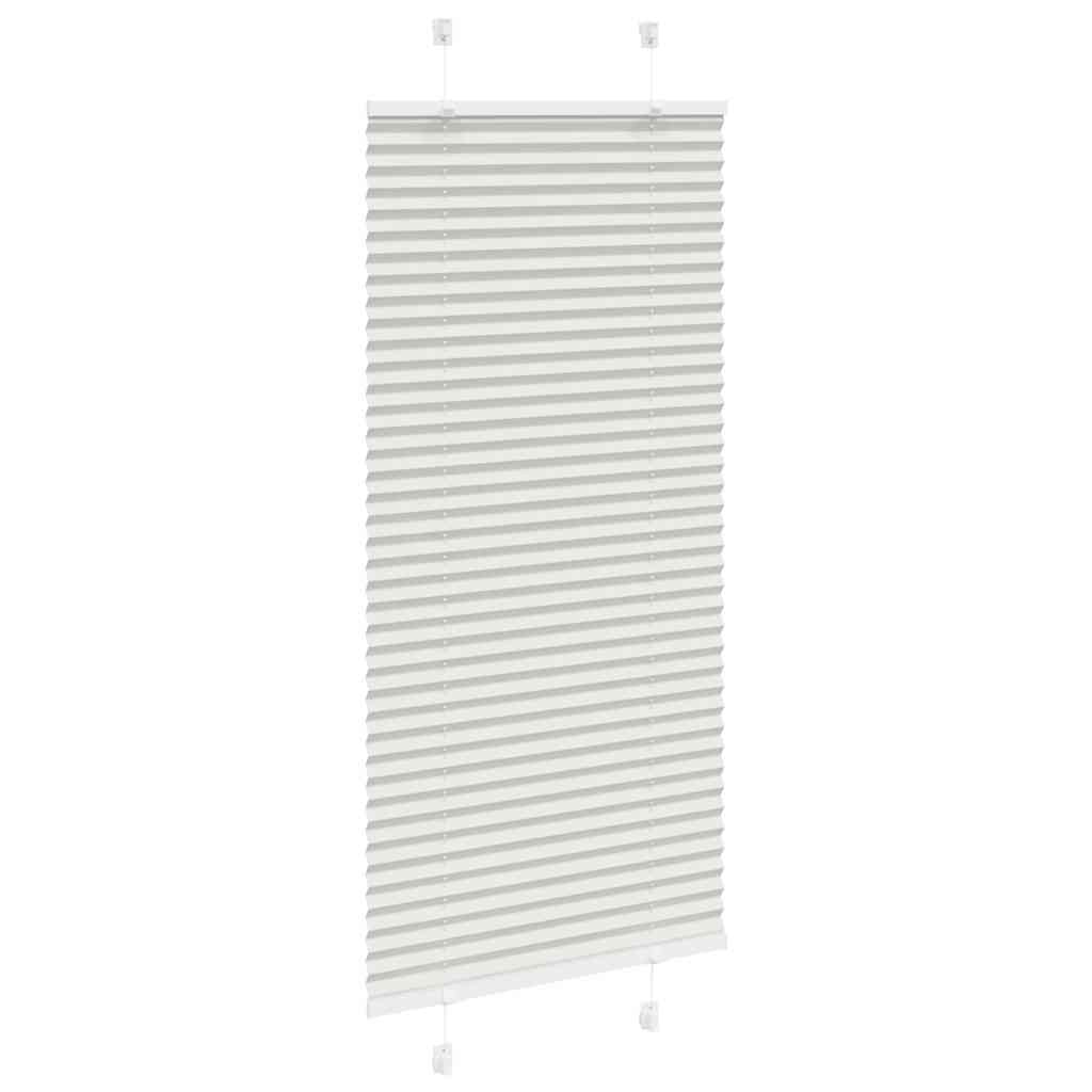 Pleated Blind Light Grey 65x150 cm Fabric Width 64.4 cm Polyester