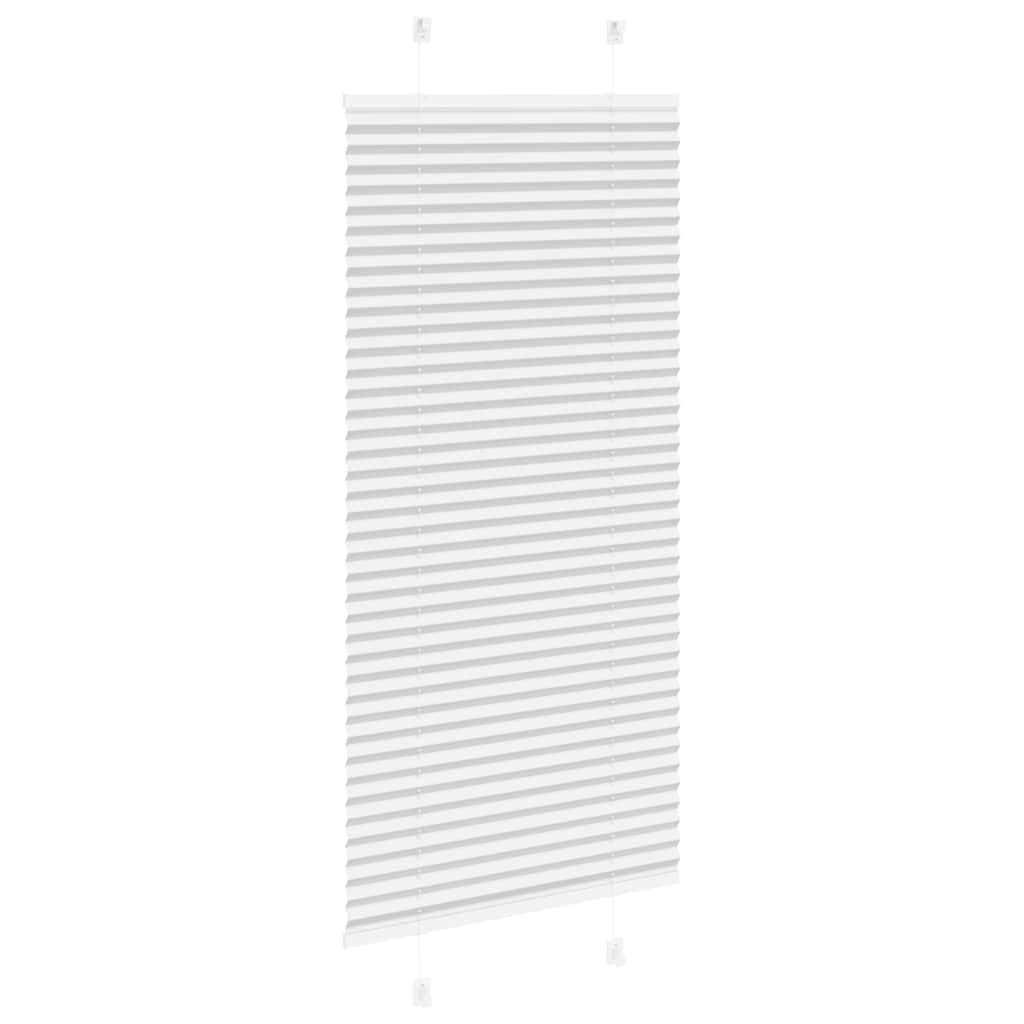 Pleated Blind Light Grey 65x150 cm Fabric Width 64.4 cm Polyester