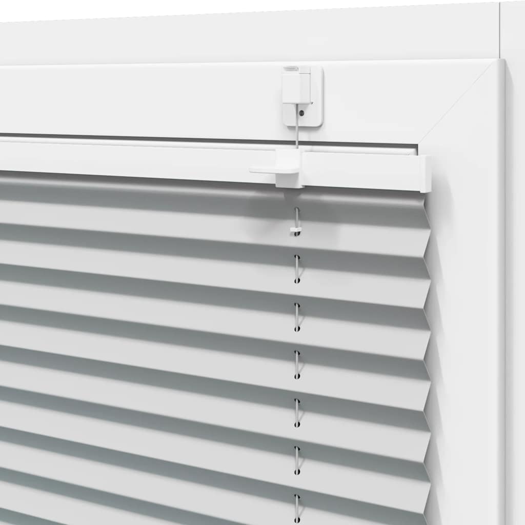 Pleated Blind Light Grey 65x150 cm Fabric Width 64.4 cm Polyester