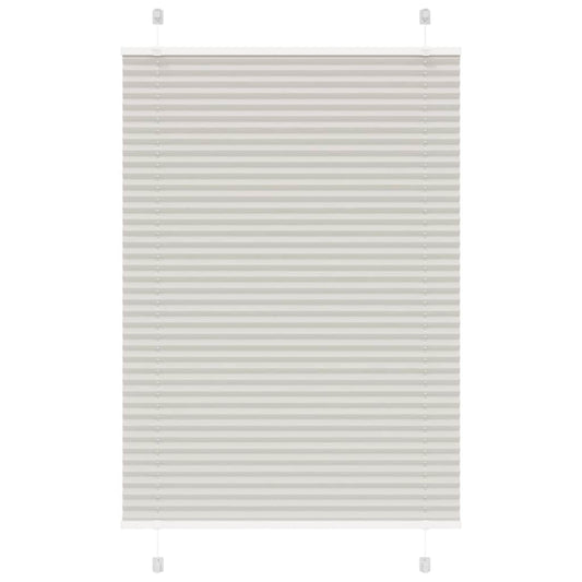 Pleated Blind Light Grey 95x150 cm Fabric Width 94.4 cm Polyester