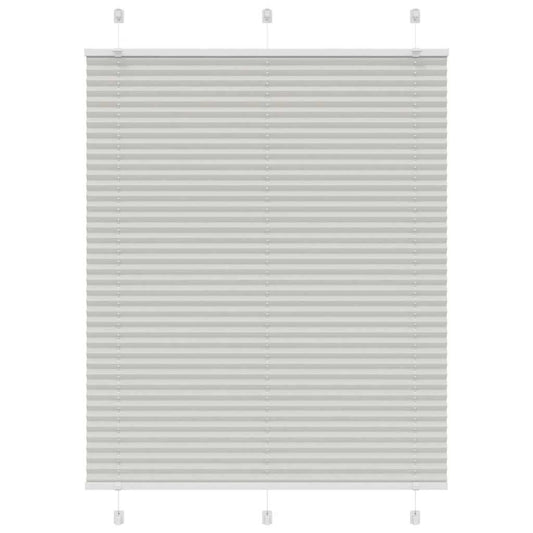 Pleated Blind Light Grey 110x150 cm Fabric Width 109.4 cm Polyester