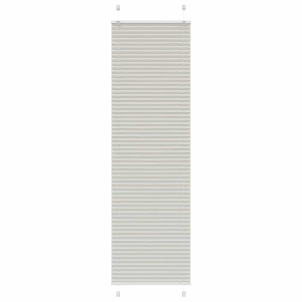 Pleated Blind Light Grey 60x200 cm Fabric Width 59.4 cm Polyester