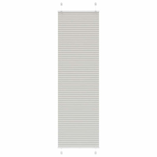 Pleated Blind Light Grey 60x200 cm Fabric Width 59.4 cm Polyester