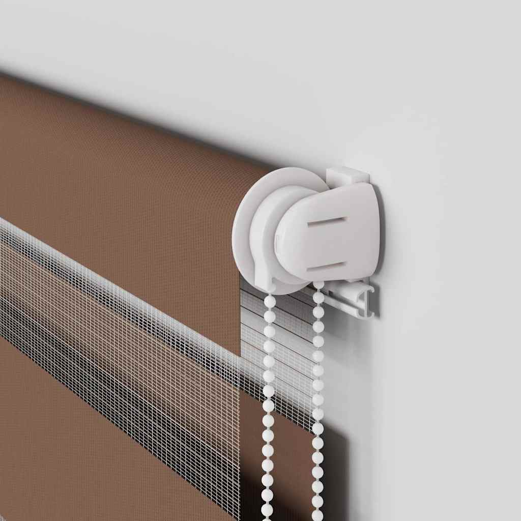 Pleated Blind Light Grey 105x200 cm Fabric Width 104.4 cm Polyester