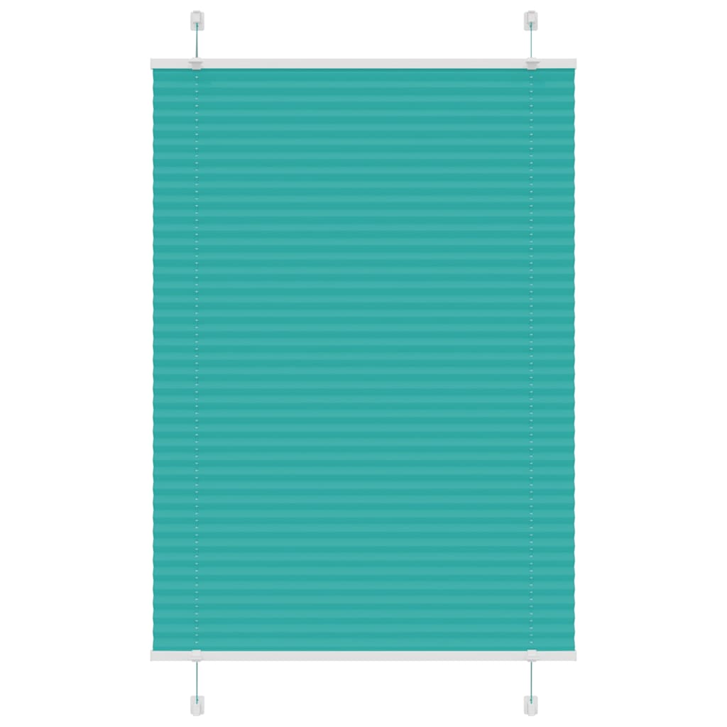 Pleated Blind Petrol Green 90x100 cm Fabric Width 89.4 cm Polyester