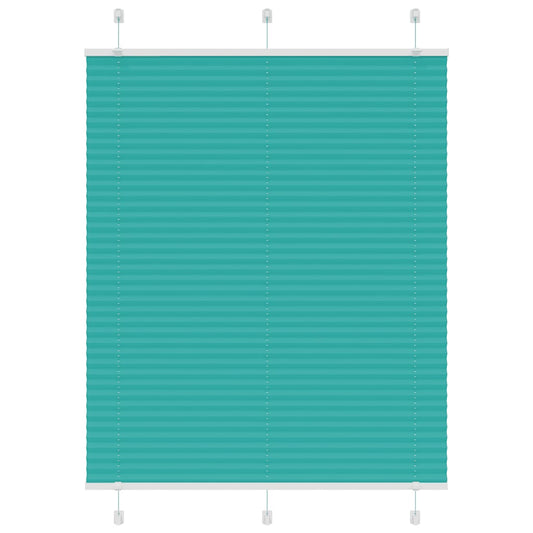 Pleated Blind Petrol Green 105x100 cm Fabric Width 104.4 cm Polyester