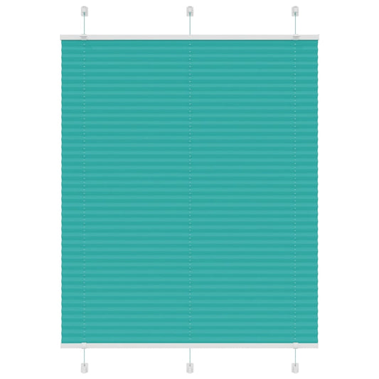 Pleated Blind Petrol Green 110x100 cm Fabric Width 109.4 cm Polyester