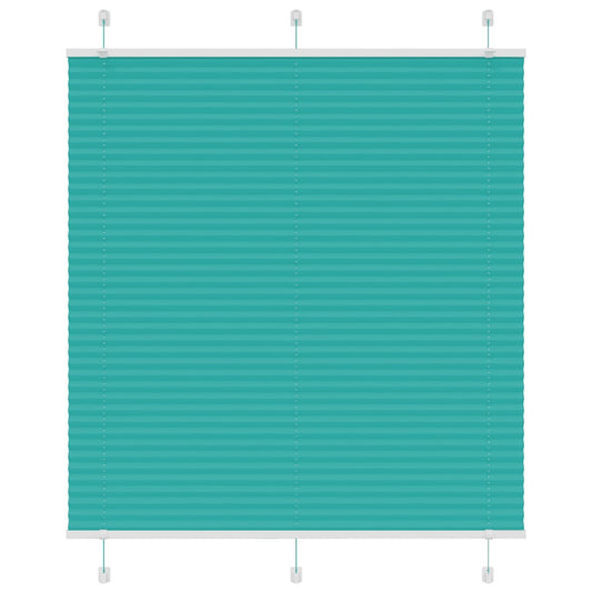 Pleated Blind Petrol Green 115x100 cm Fabric Width 114.4 cm Polyester