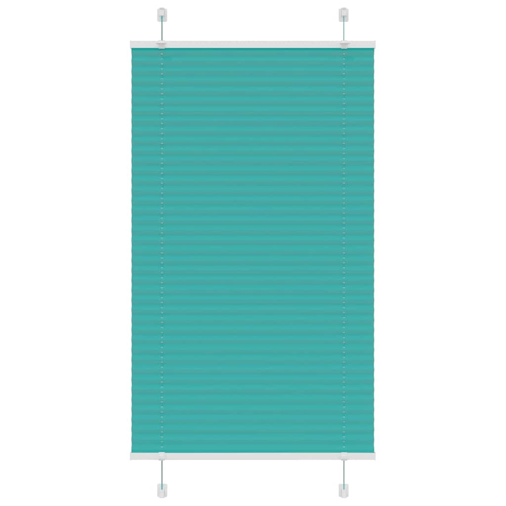 Pleated Blind Petrol Green 80x150 cm Fabric Width 79.4 cm Polyester