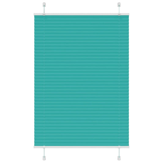 Pleated Blind Petrol Green 85x150 cm Fabric Width 84.4 cm Polyester