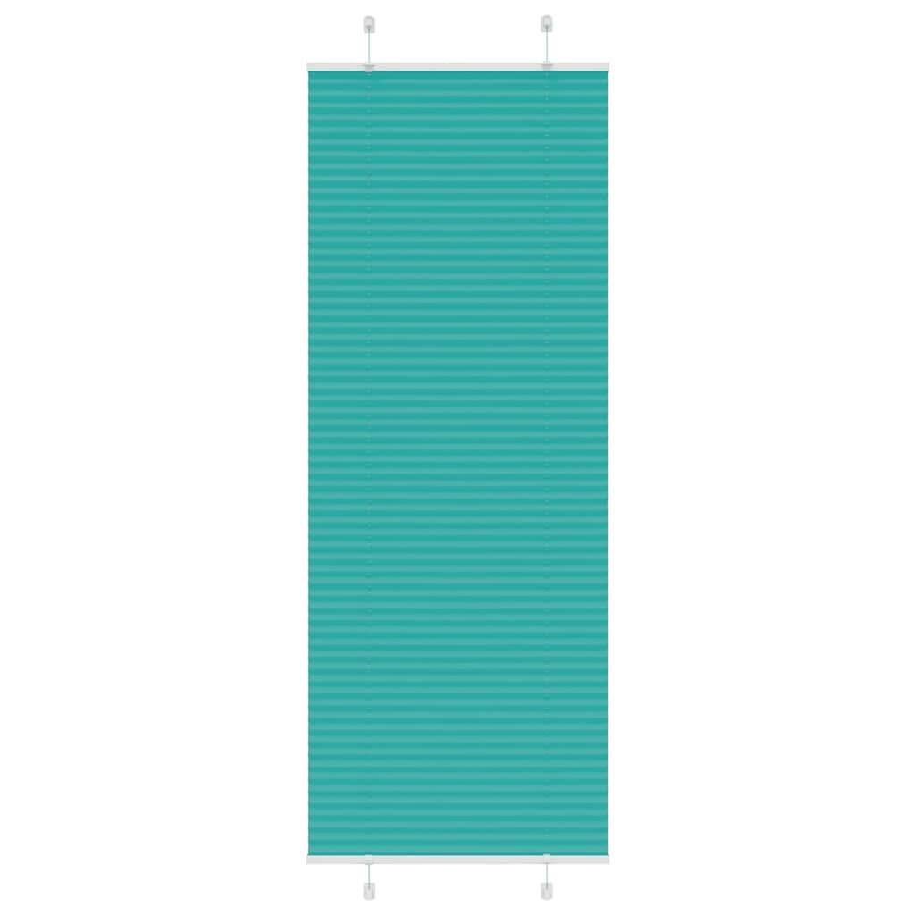 Pleated Blind Petrol Green 80x200 cm Fabric Width 79.4 cm Polyester
