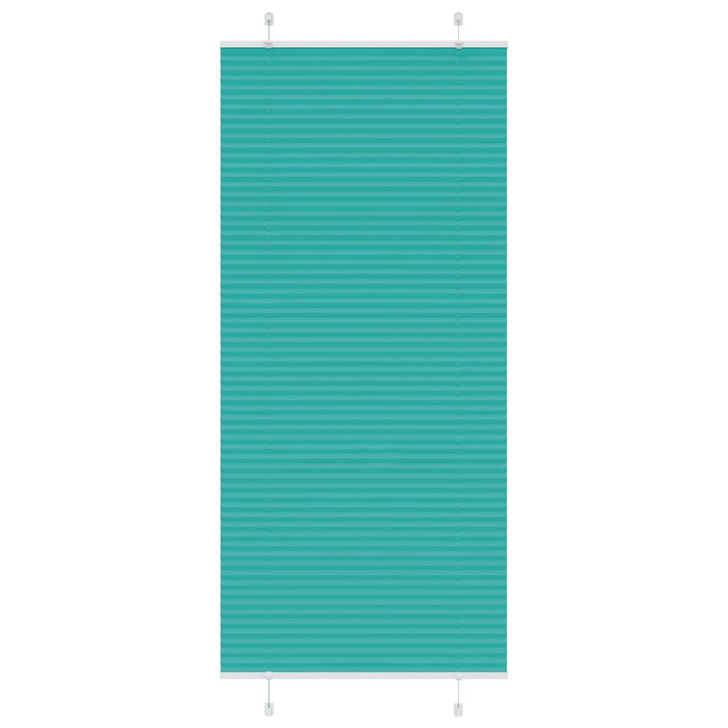 Pleated Blind Petrol Green 85x200 cm Fabric Width 84.4 cm Polyester