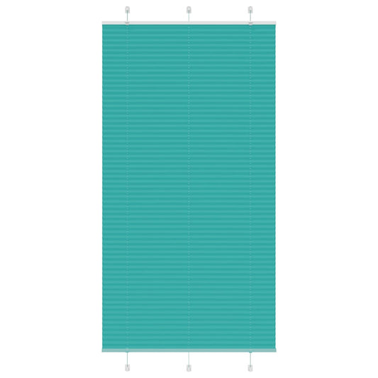 Pleated Blind Petrol Green 105x200 cm Fabric Width 104.4 cm Polyester