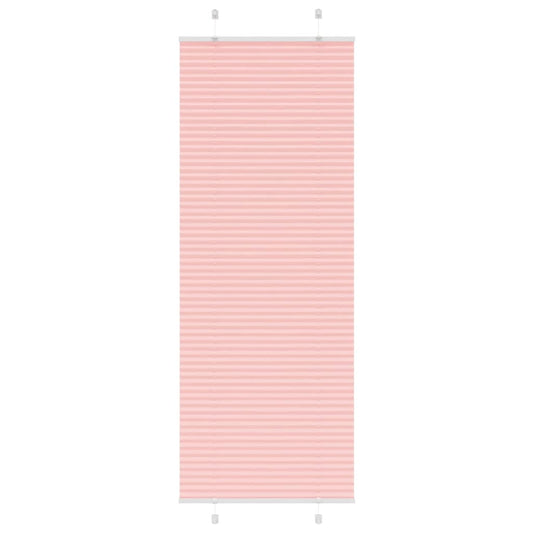 Pleated Blind Pink 80x200 cm Fabric Width 79.4 cm Polyester