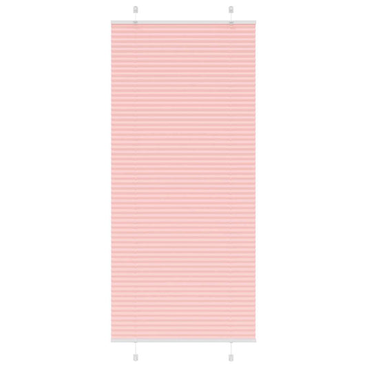 Pleated Blind Pink 90x200 cm Fabric Width 89.4 cm Polyester