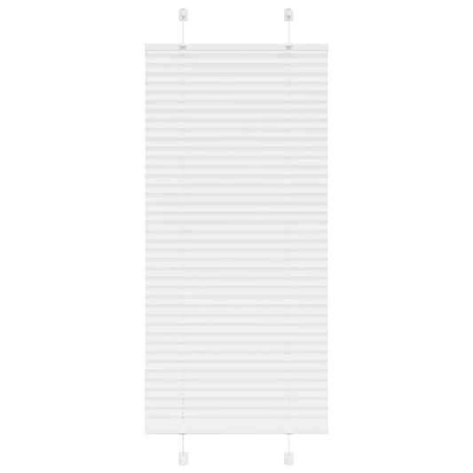 Pleated Blind White 55x100 cm Fabric Width 54.4 cm Polyester