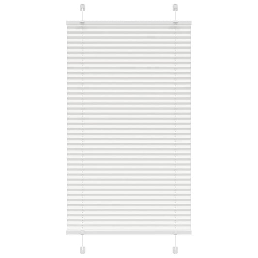 Pleated Blind White 70x100 cm Fabric Width 69.4 cm Polyester